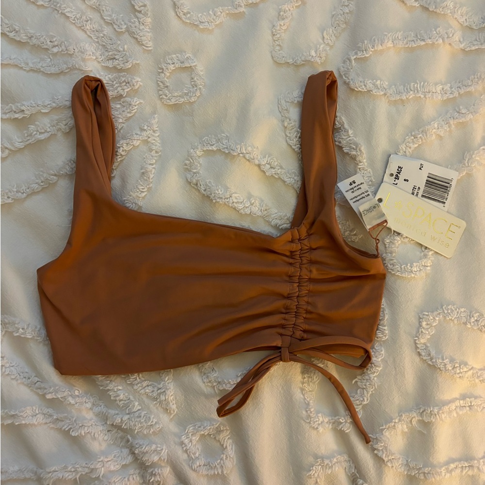 Brown lspace bikini top